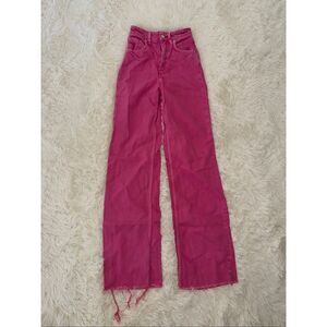 Zara hot pink high waisted jeans Size 00